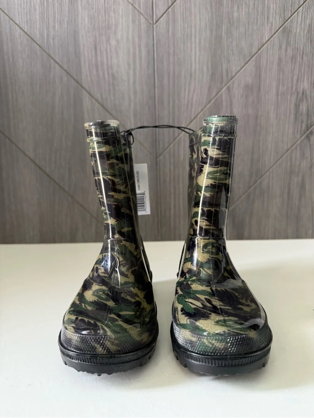 Rugged Bear Captain Camouflage Kids Rain Boots